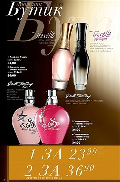 AVON мини Брошура 1 парфюми star treselle